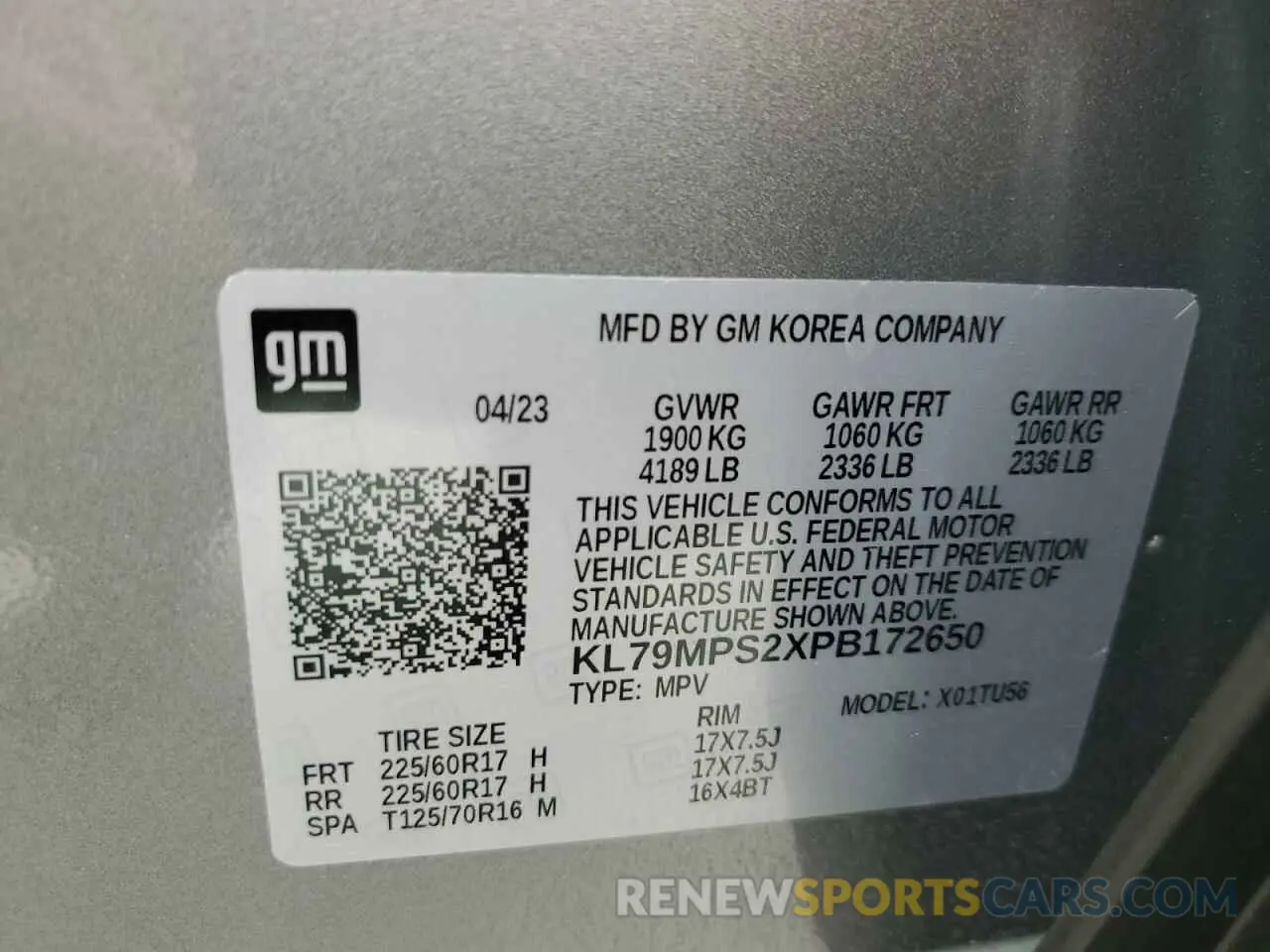 15 Фотография поврежденного автомобиля KL79MPS2XPB172650 CHEVROLET TRAILBLZR 2023