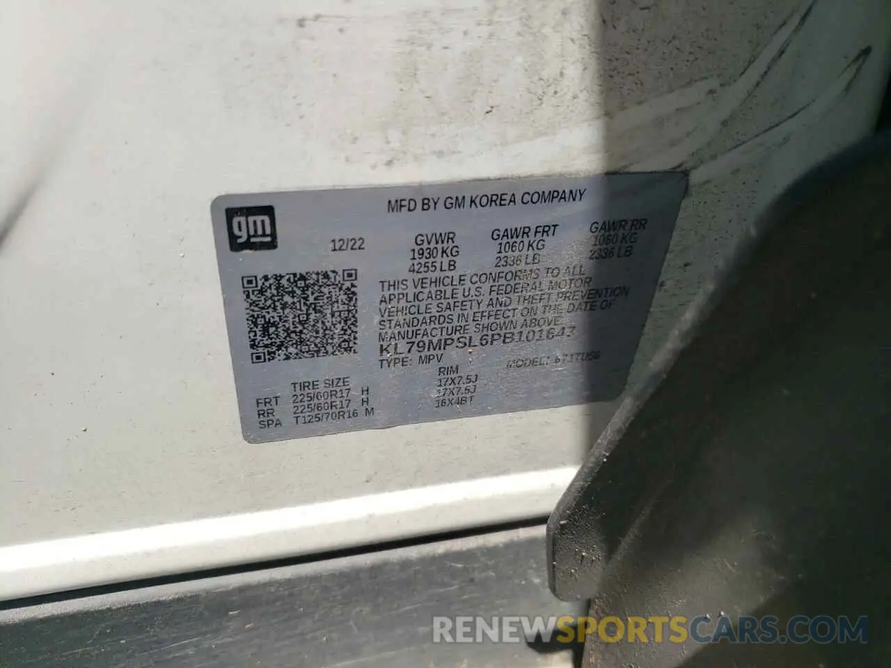 14 Фотография поврежденного автомобиля KL79MPSL6PB101647 CHEVROLET TRAILBLZR 2023