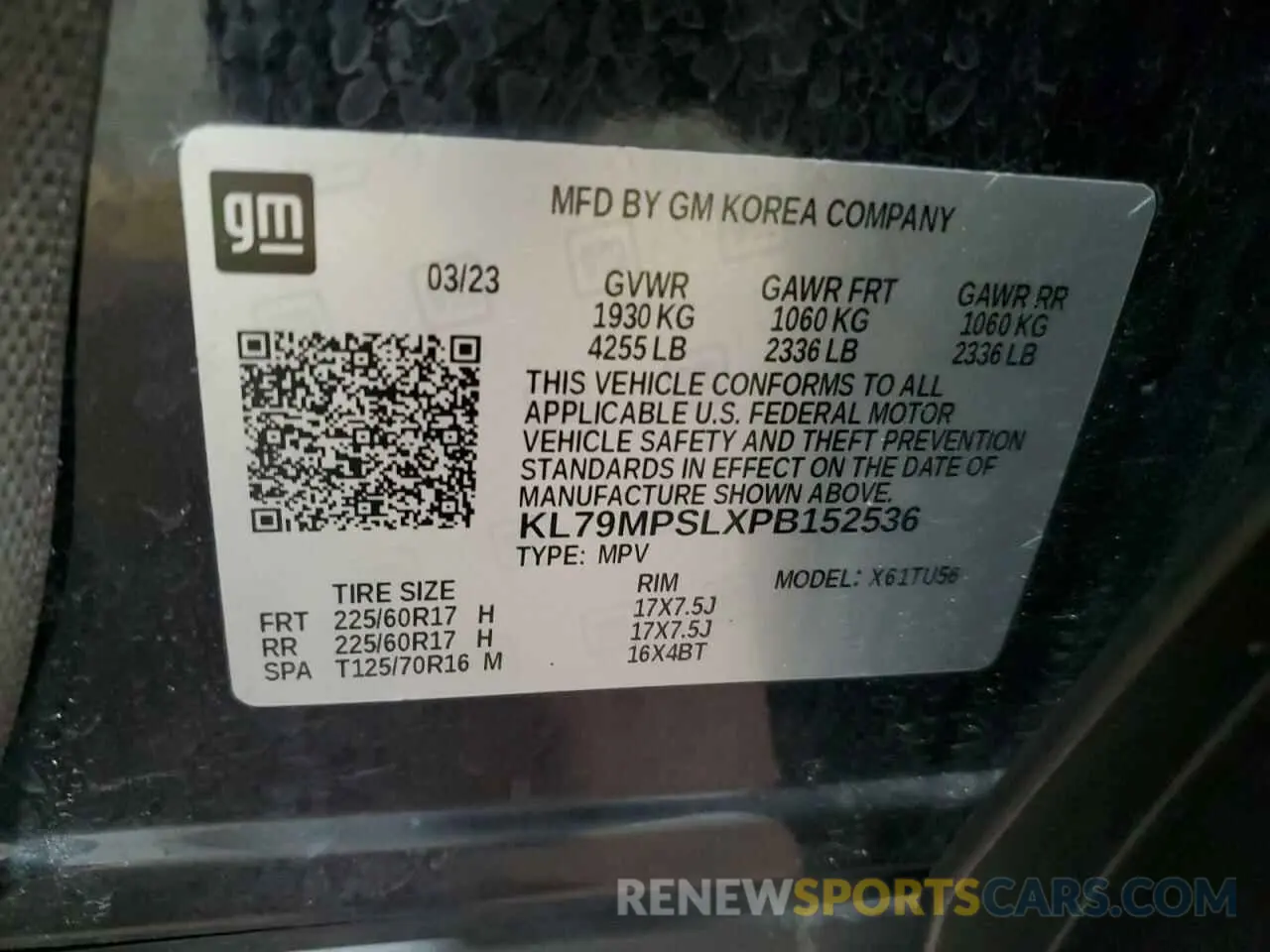 13 Фотография поврежденного автомобиля KL79MPSLXPB152536 CHEVROLET TRAILBLZR 2023