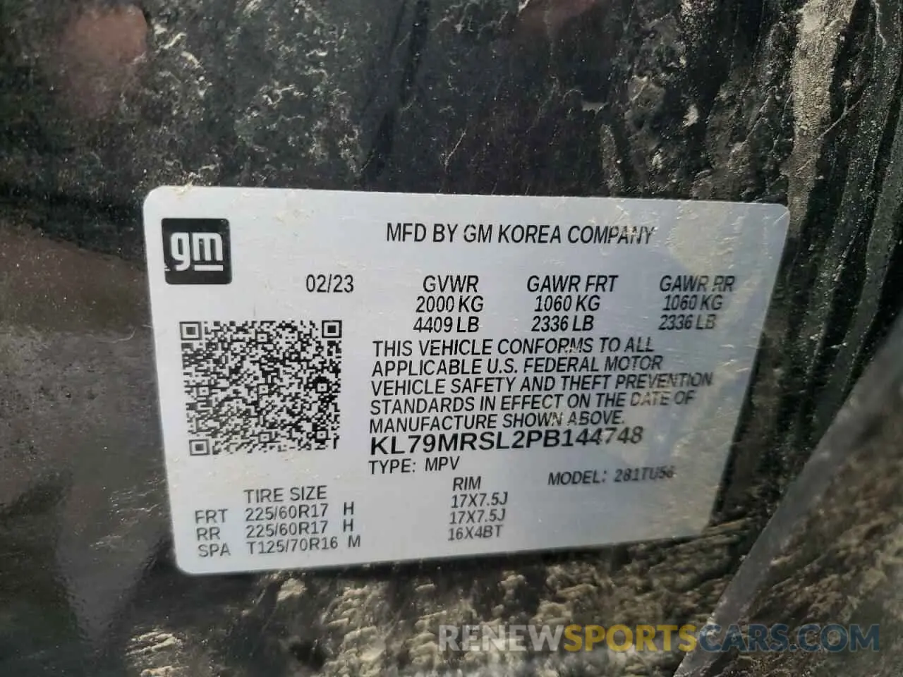 13 Фотография поврежденного автомобиля KL79MRSL2PB144748 CHEVROLET TRAILBLZR 2023
