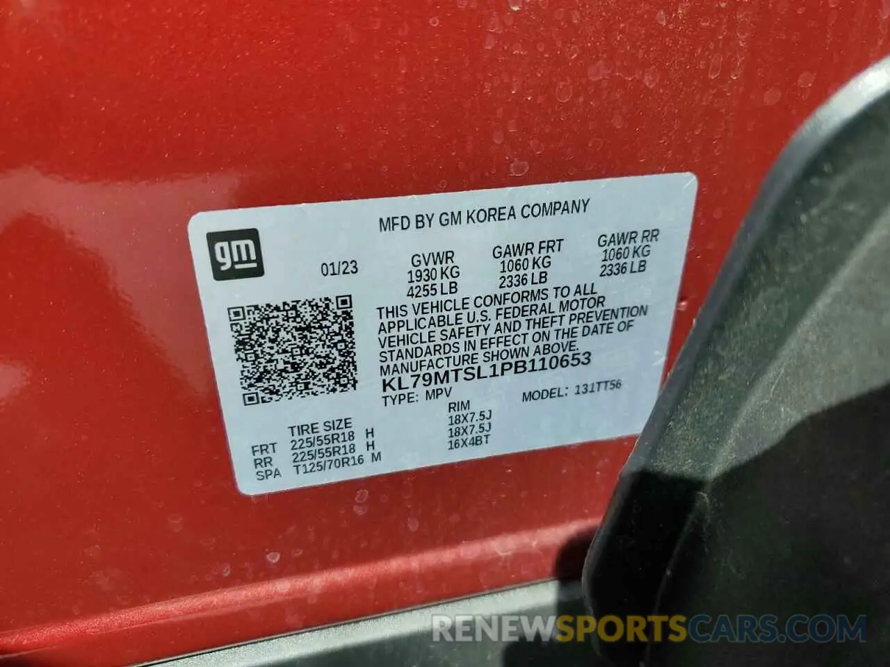 15 Фотография поврежденного автомобиля KL79MTSL1PB110653 CHEVROLET TRAILBLZR 2023