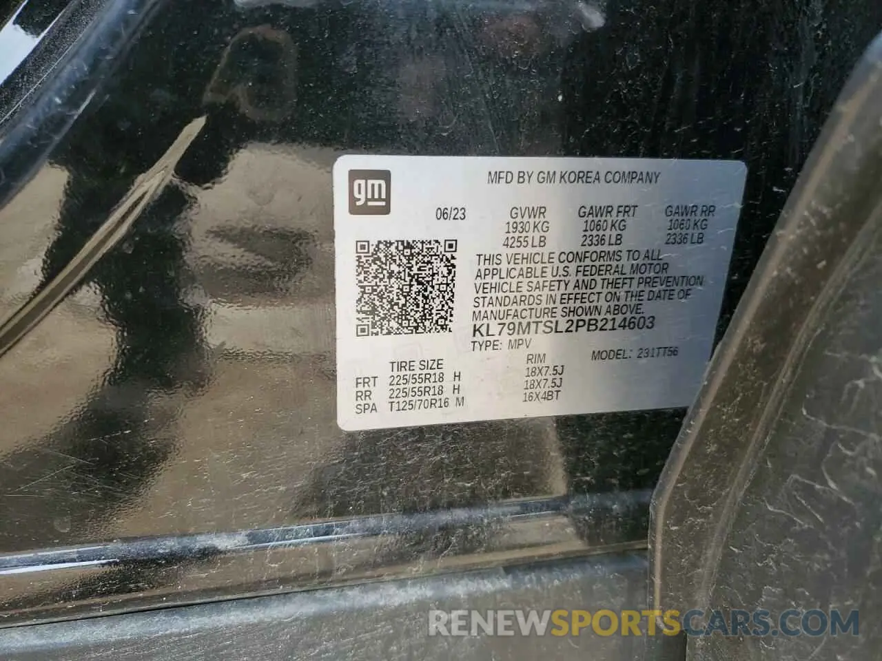 13 Фотография поврежденного автомобиля KL79MTSL2PB214603 CHEVROLET TRAILBLZR 2023