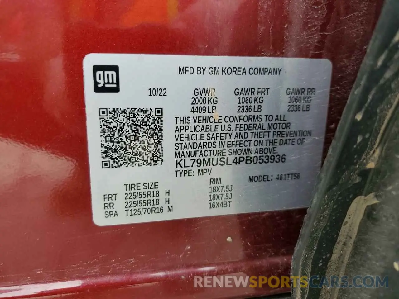 13 Фотография поврежденного автомобиля KL79MUSL4PB053936 CHEVROLET TRAILBLZR 2023
