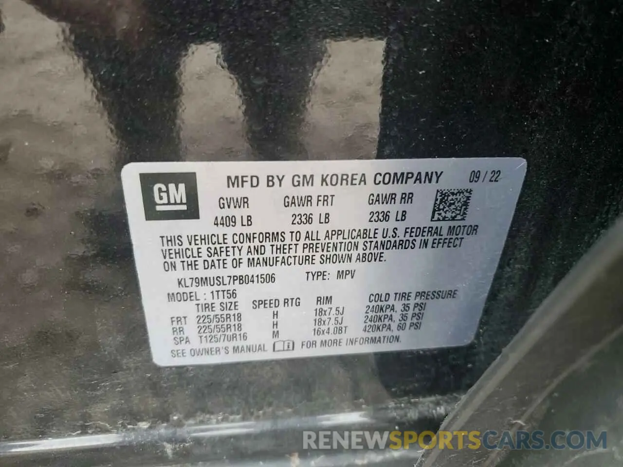13 Photograph of a damaged car KL79MUSL7PB041506 CHEVROLET TRAILBLZR 2023