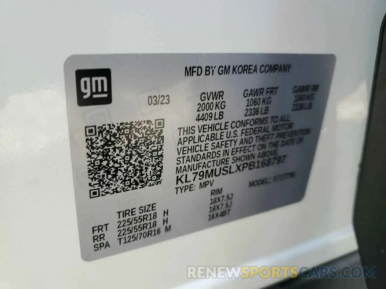 13 Фотография поврежденного автомобиля KL79MUSLXPB168797 CHEVROLET TRAILBLZR 2023