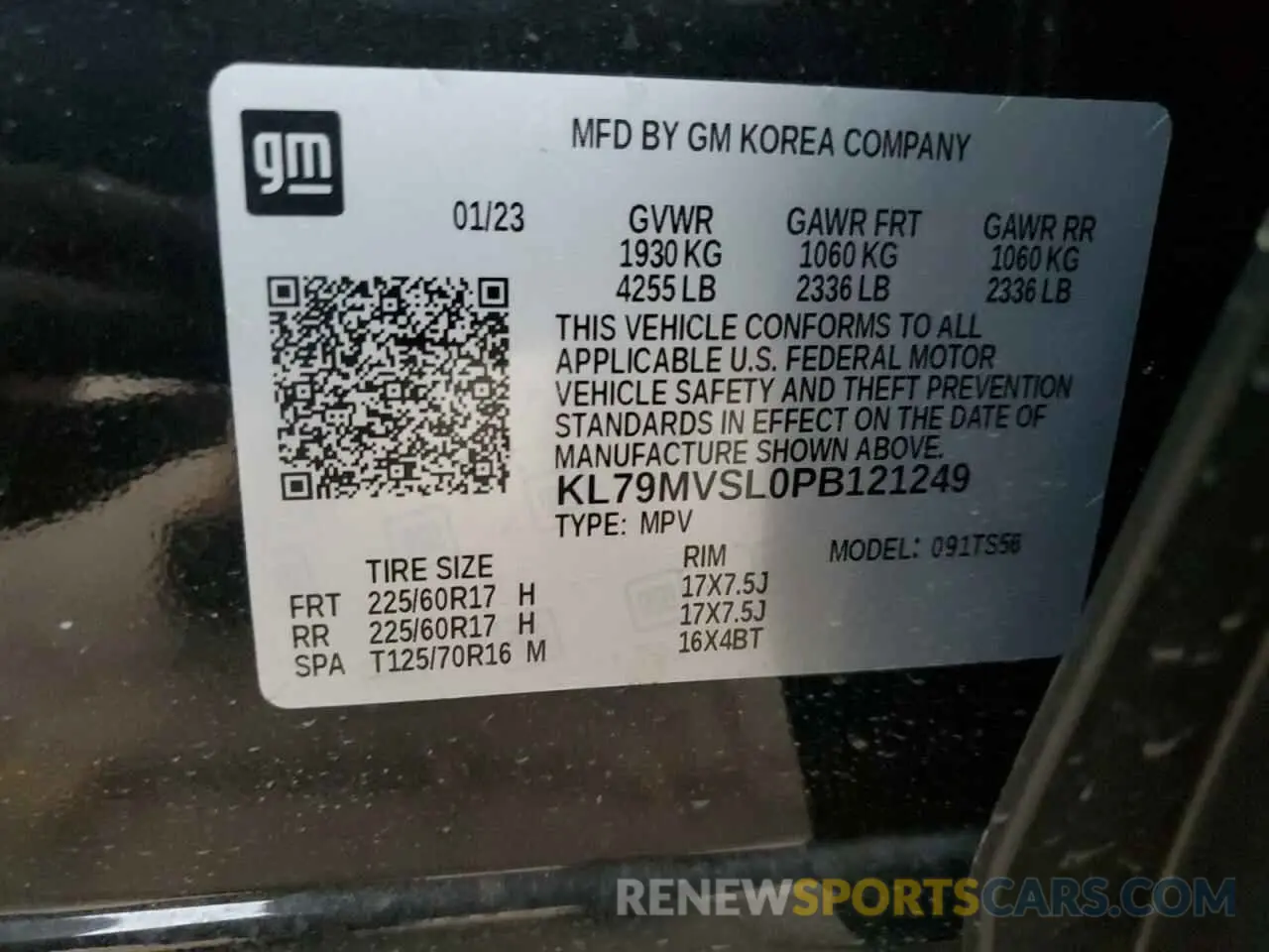 15 Фотография поврежденного автомобиля KL79MVSL0PB121249 CHEVROLET TRAILBLZR 2023