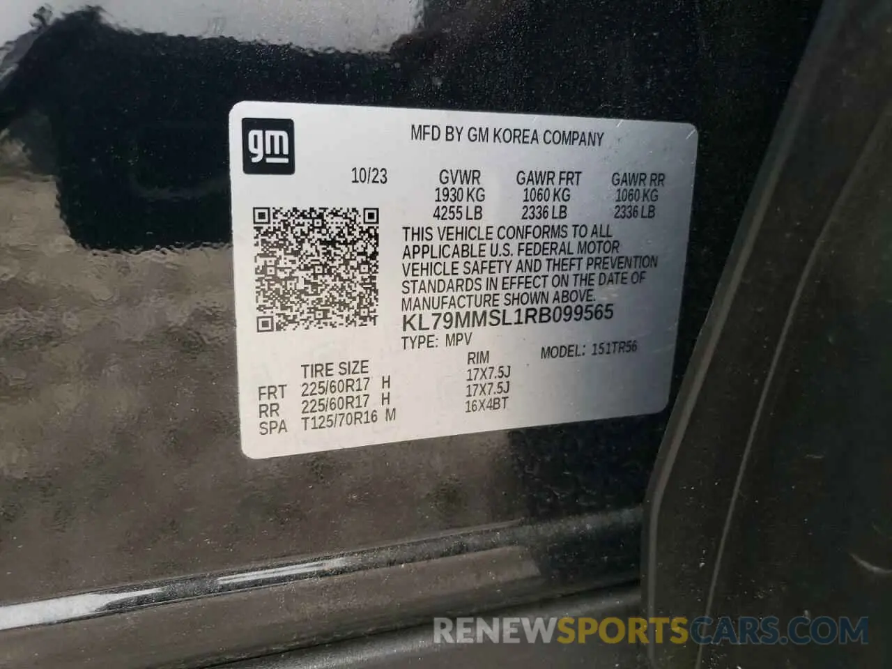 13 Photograph of a damaged car KL79MMSL1RB099565 CHEVROLET TRAILBLZR 2024
