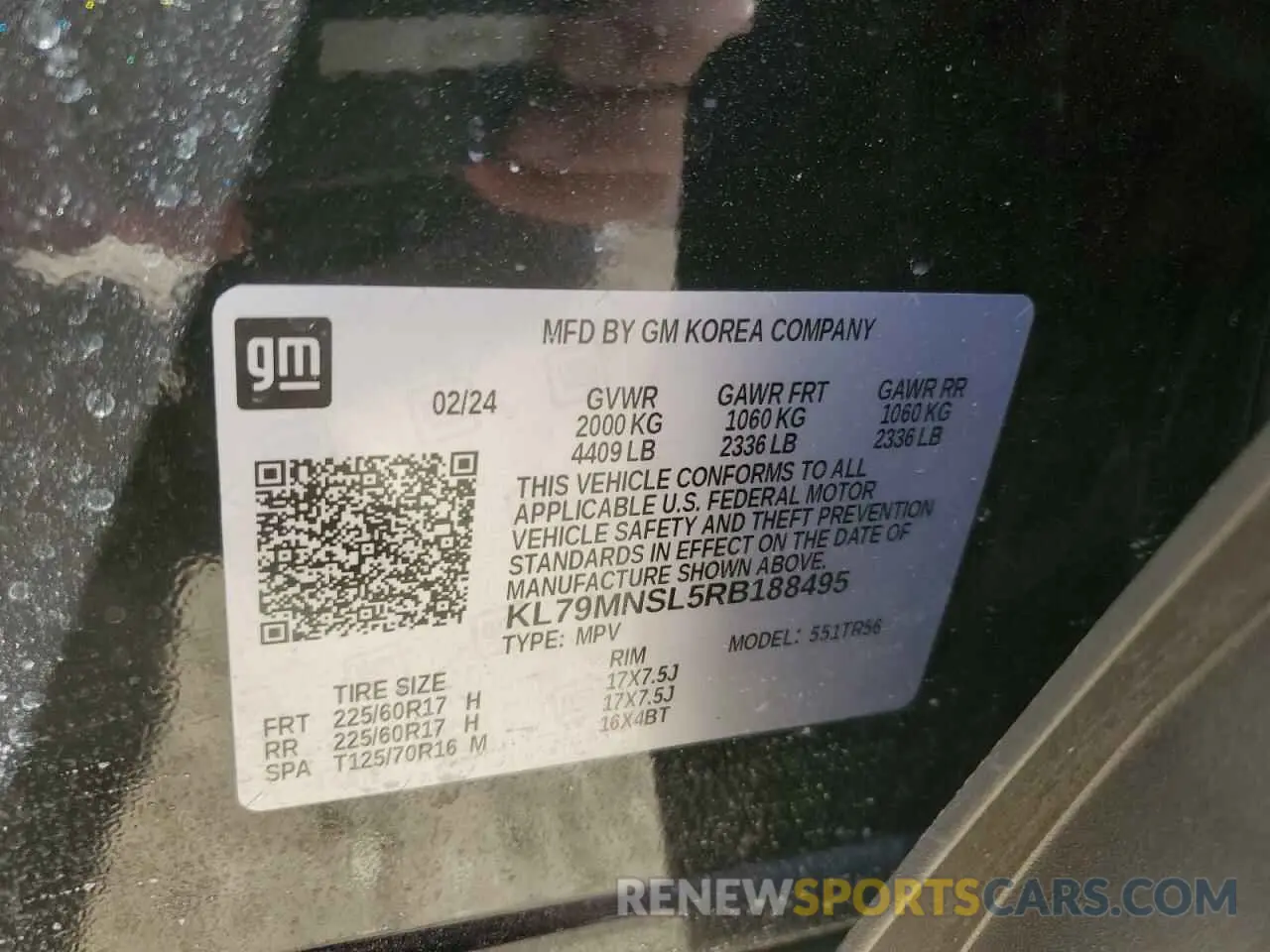 13 Фотография поврежденного автомобиля KL79MNSL5RB188495 CHEVROLET TRAILBLZR 2024