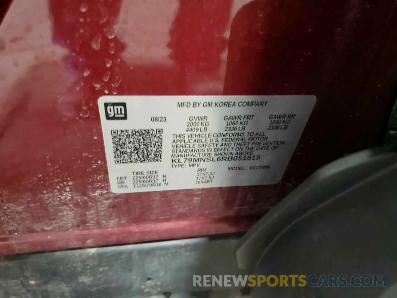 13 Фотография поврежденного автомобиля KL79MNSL6RB051615 CHEVROLET TRAILBLZR 2024