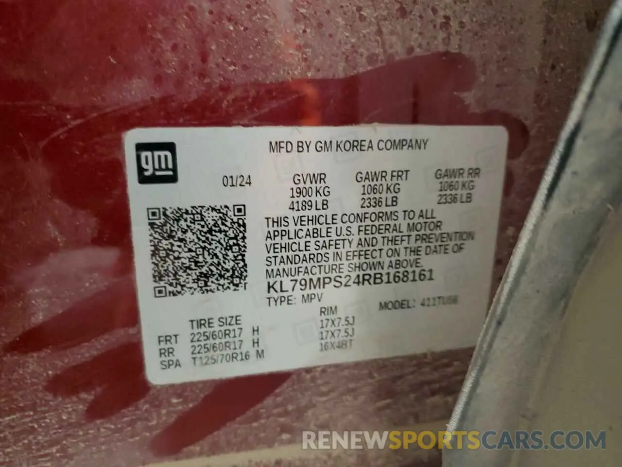 13 Photograph of a damaged car KL79MPS24RB168161 CHEVROLET TRAILBLZR 2024