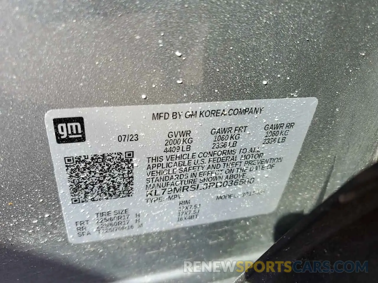 13 Photograph of a damaged car KL79MRSL3RB036500 CHEVROLET TRAILBLZR 2024