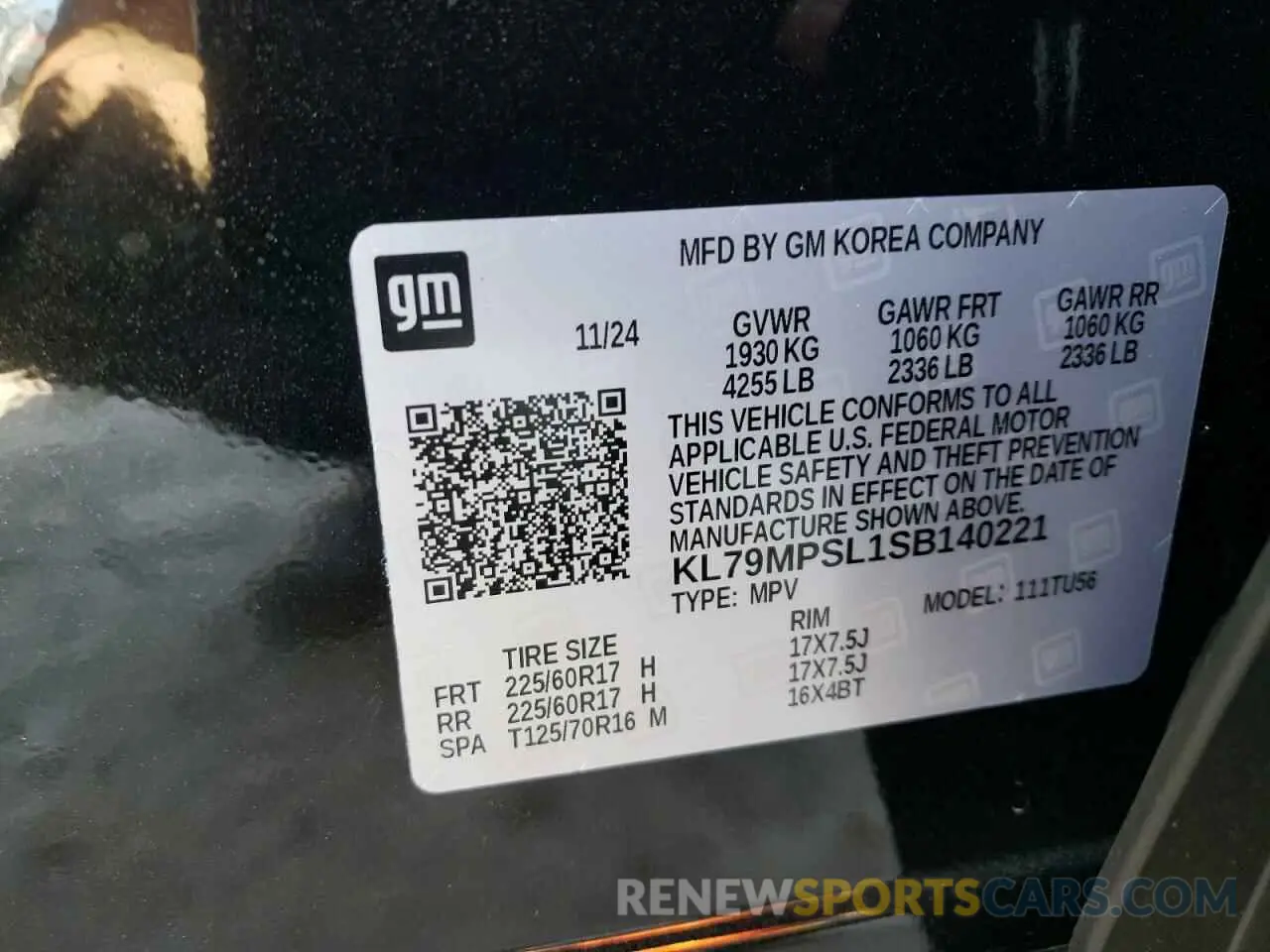 15 Photograph of a damaged car KL79MPSL1SB140221 CHEVROLET TRAILBLZR 2025