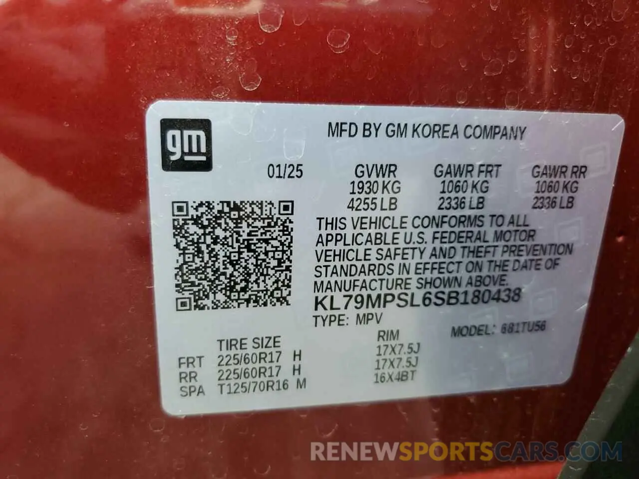 13 Фотография поврежденного автомобиля KL79MPSL6SB180438 CHEVROLET TRAILBLZR 2025