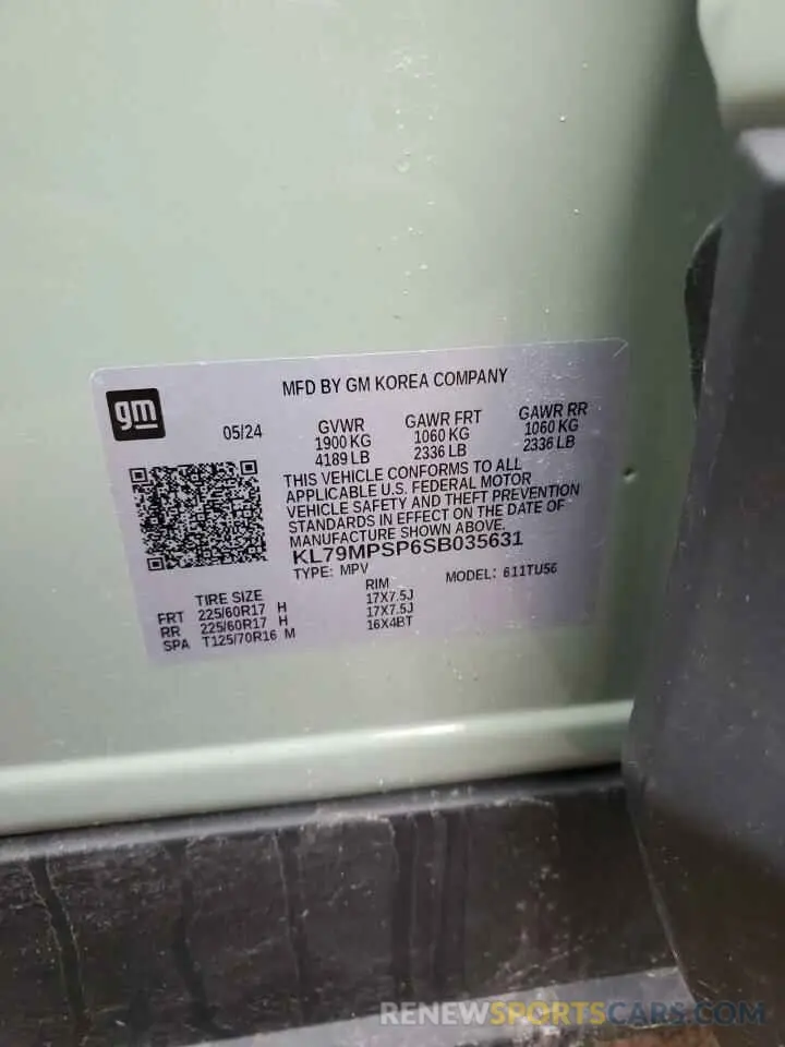 13 Фотография поврежденного автомобиля KL79MPSP6SB035631 CHEVROLET TRAILBLZR 2025