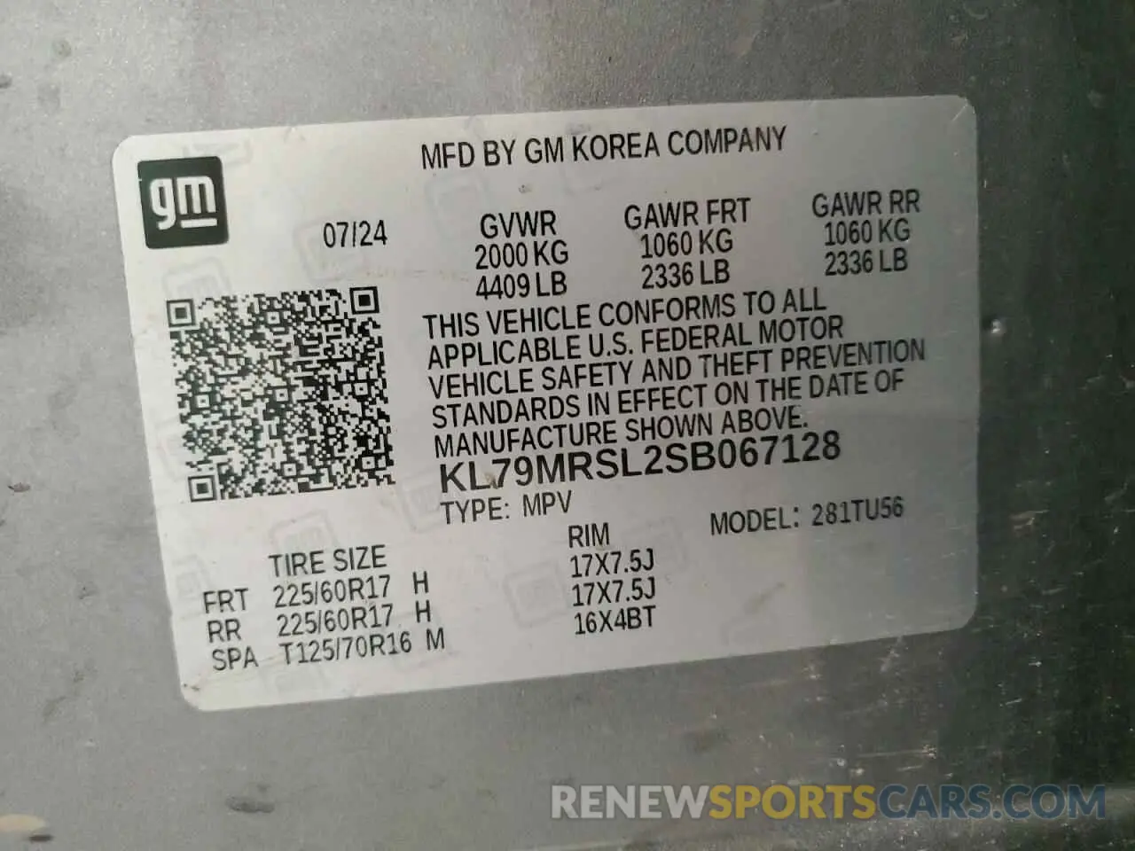 13 Фотография поврежденного автомобиля KL79MRSL2SB067128 CHEVROLET TRAILBLZR 2025