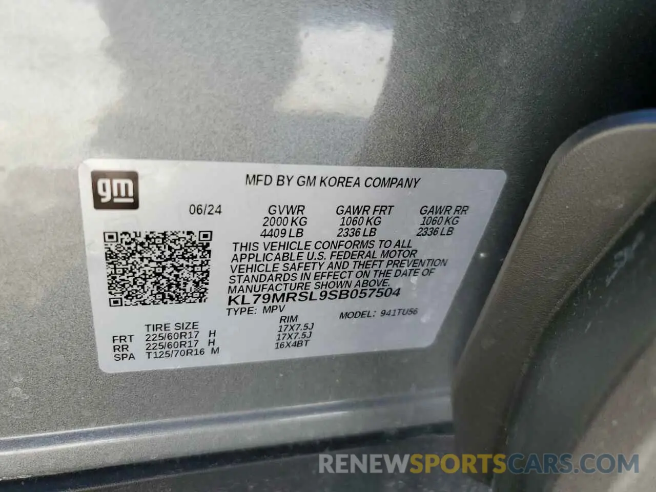 13 Фотография поврежденного автомобиля KL79MRSL9SB057504 CHEVROLET TRAILBLZR 2025
