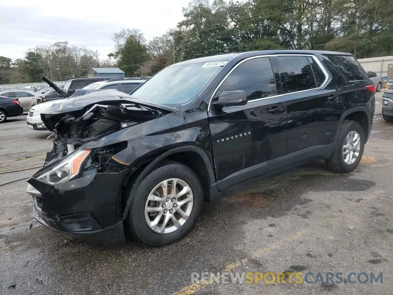 1 Photograph of a damaged car 1GNERFKW2KJ257813 CHEVROLET TRAVERSE 2019
