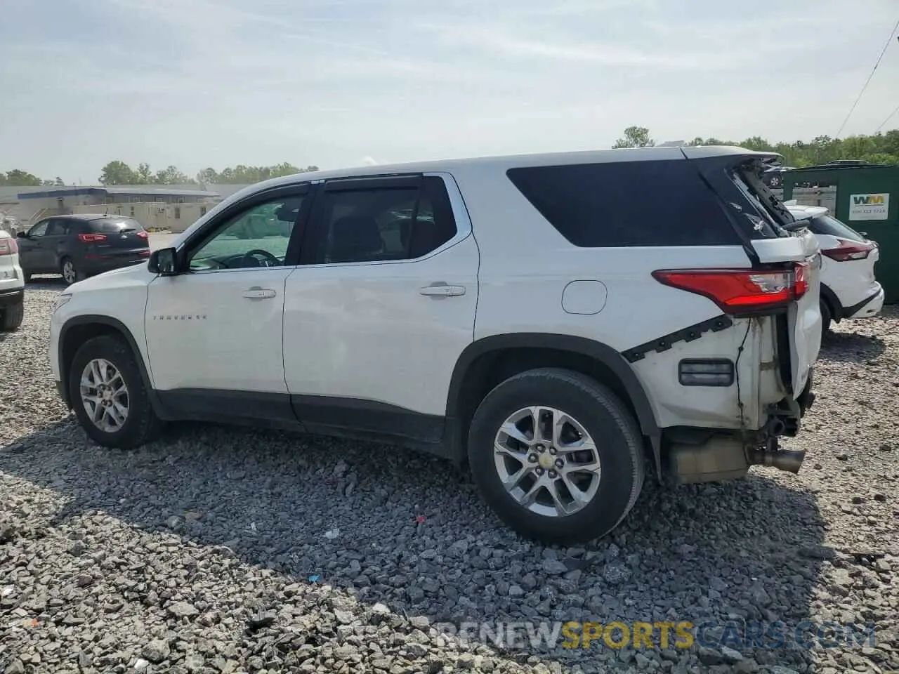 2 Photograph of a damaged car 1GNERFKW4KJ143683 CHEVROLET TRAVERSE 2019