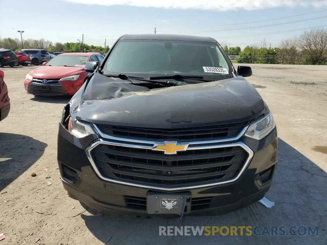 5 Photograph of a damaged car 1GNERFKW4KJ303612 CHEVROLET TRAVERSE 2019