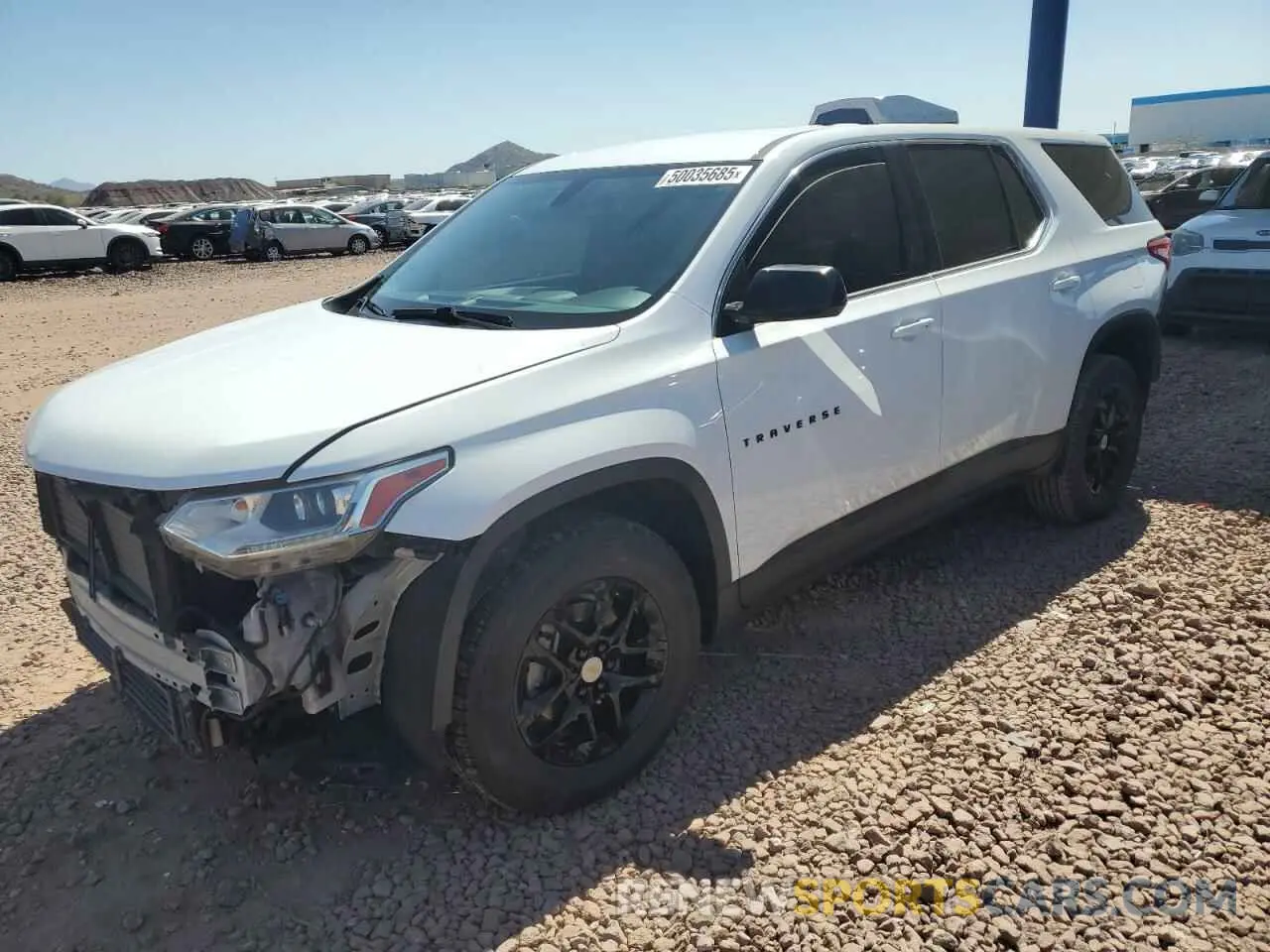 1 Photograph of a damaged car 1GNERFKW6KJ138968 CHEVROLET TRAVERSE 2019