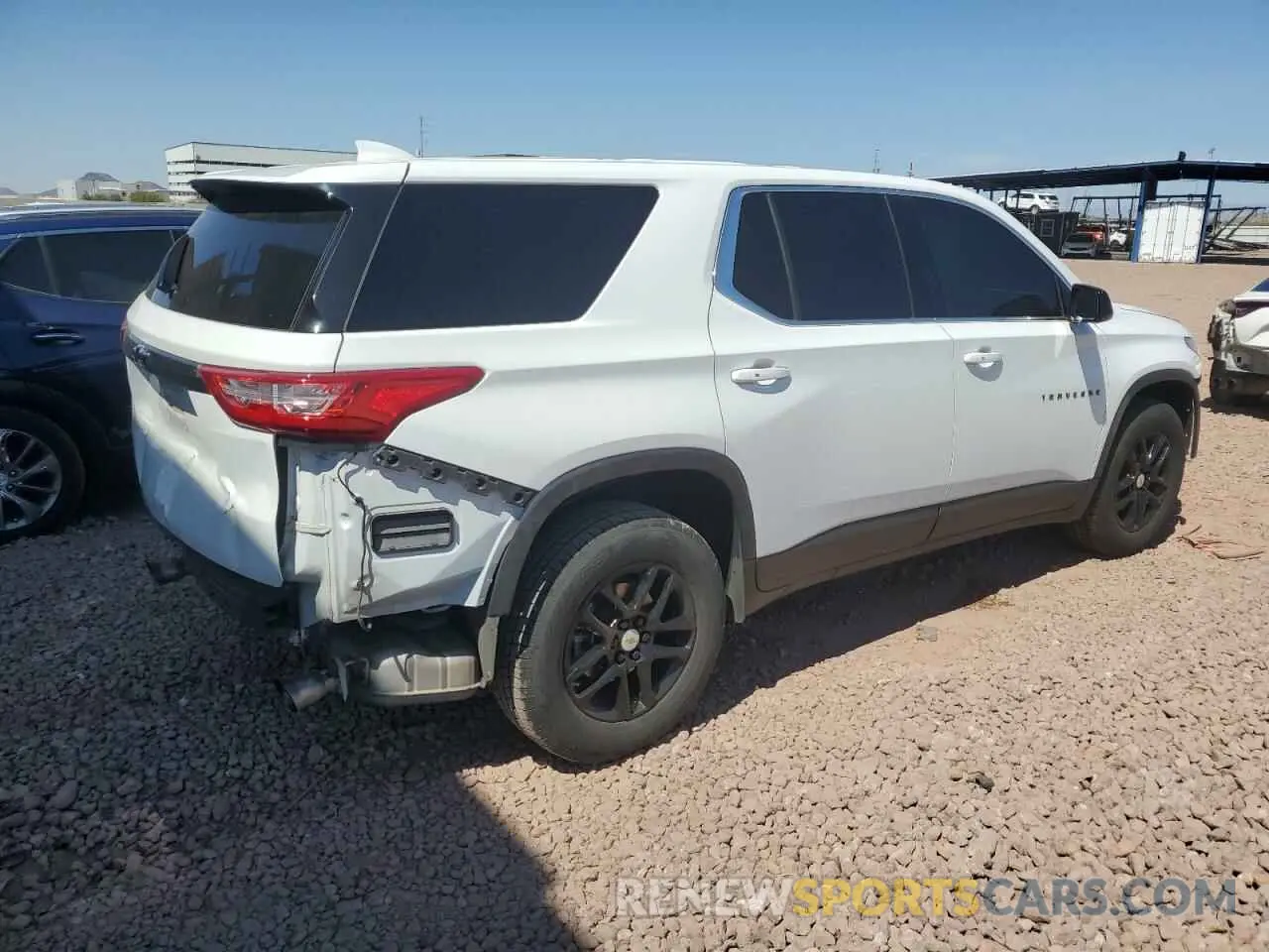 3 Photograph of a damaged car 1GNERFKW6KJ138968 CHEVROLET TRAVERSE 2019