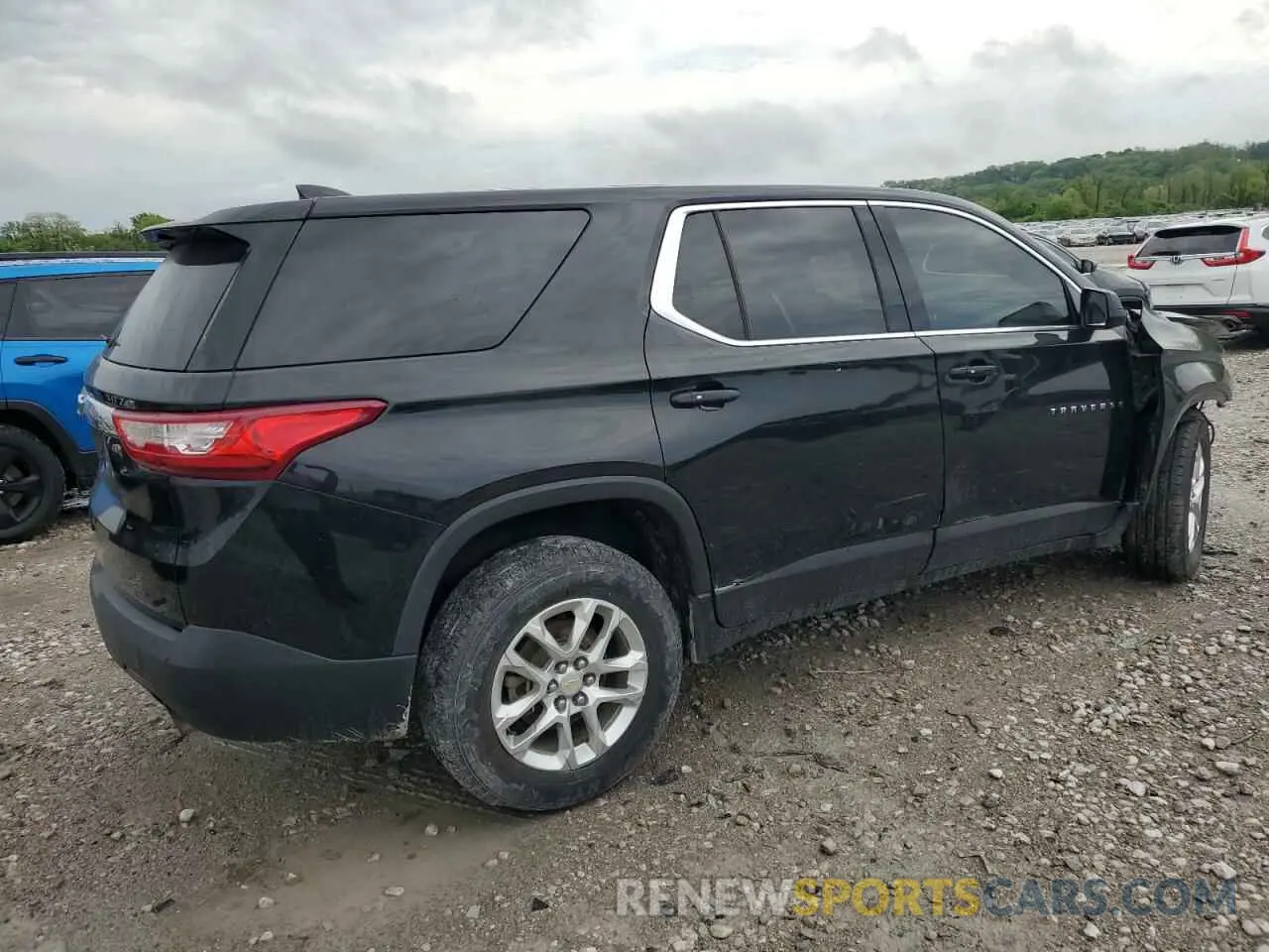3 Photograph of a damaged car 1GNERFKW7KJ170148 CHEVROLET TRAVERSE 2019