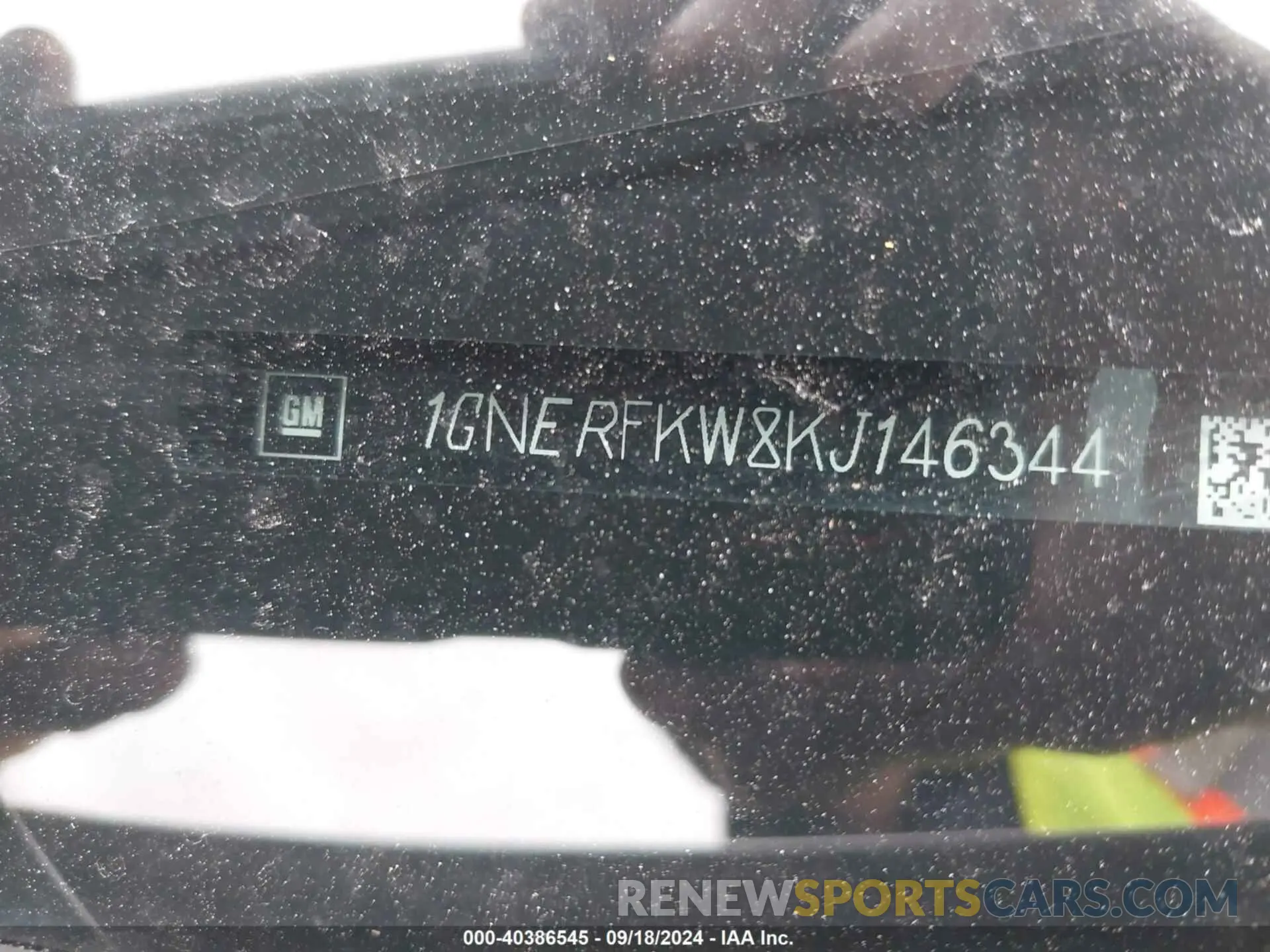 9 Photograph of a damaged car 1GNERFKW8KJ146344 CHEVROLET TRAVERSE 2019