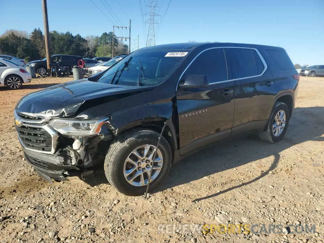 1 Photograph of a damaged car 1GNERFKW9KJ166473 CHEVROLET TRAVERSE 2019