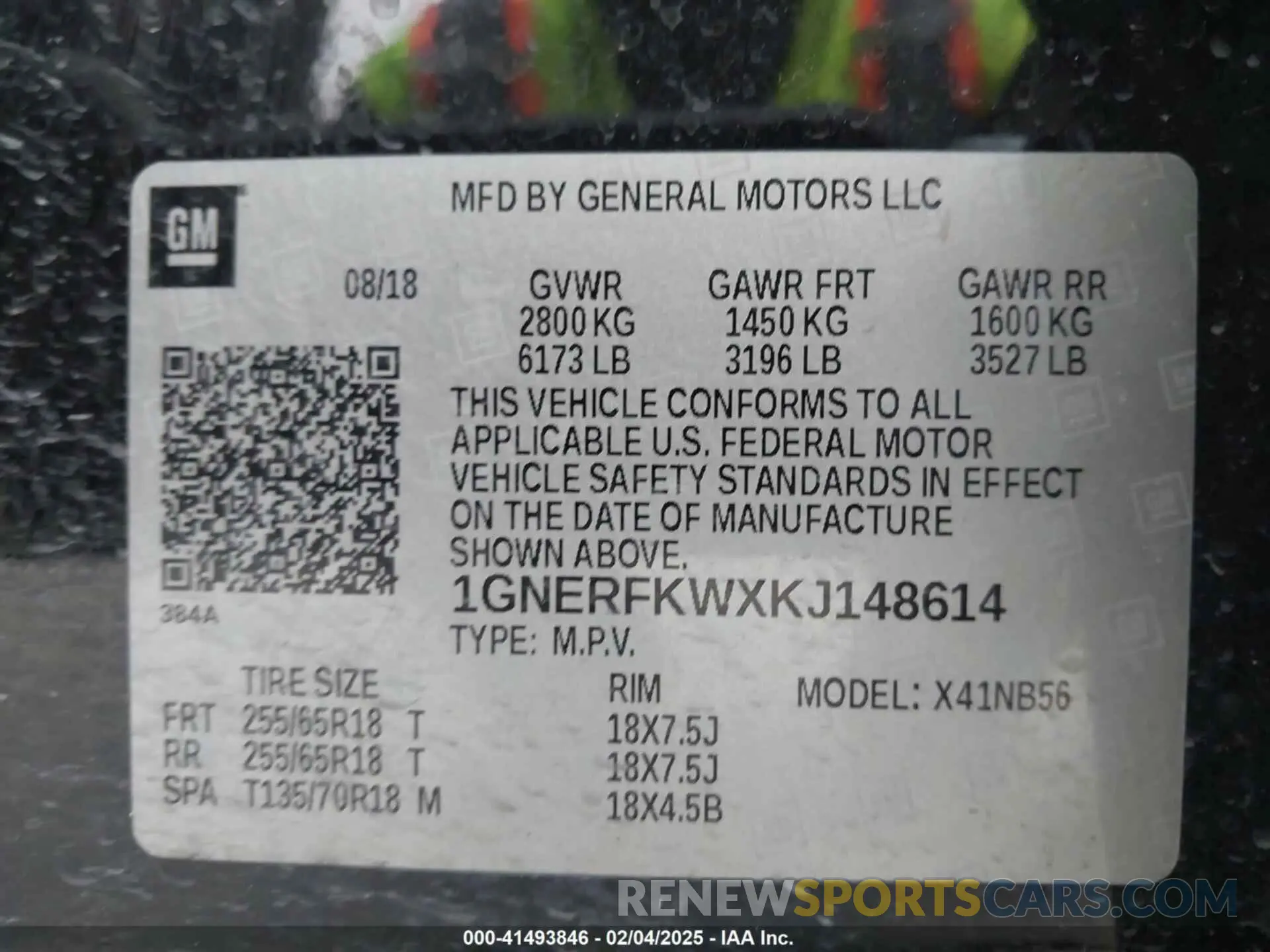 9 Photograph of a damaged car 1GNERFKWXKJ148614 CHEVROLET TRAVERSE 2019