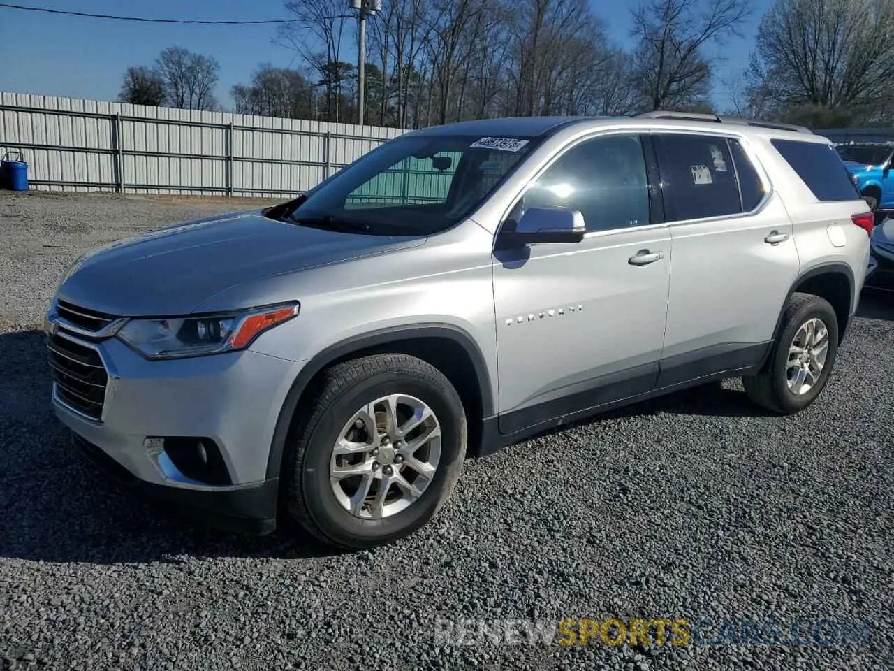 1 Photograph of a damaged car 1GNERGKW1KJ195486 CHEVROLET TRAVERSE 2019