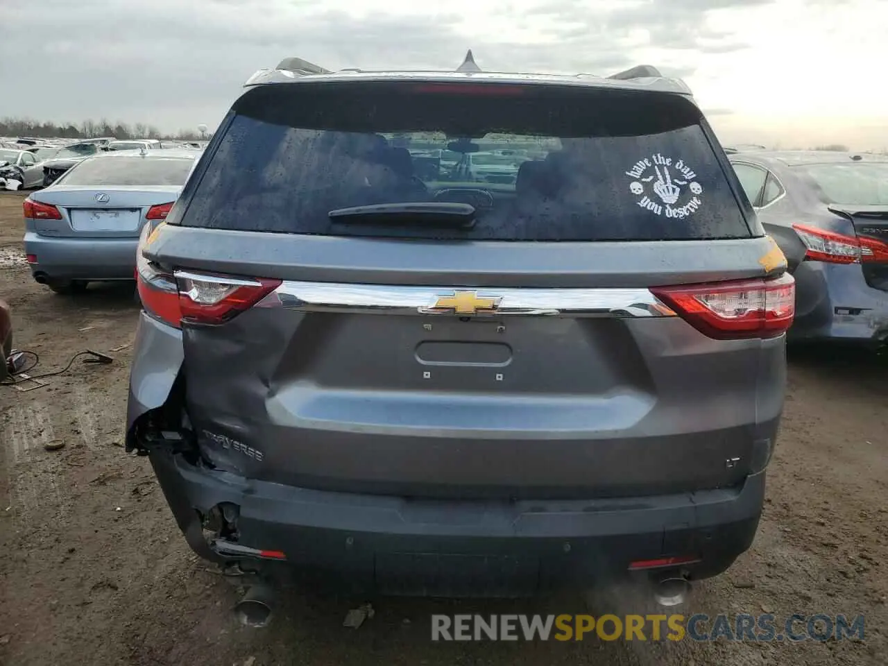 6 Photograph of a damaged car 1GNERGKW3KJ119025 CHEVROLET TRAVERSE 2019