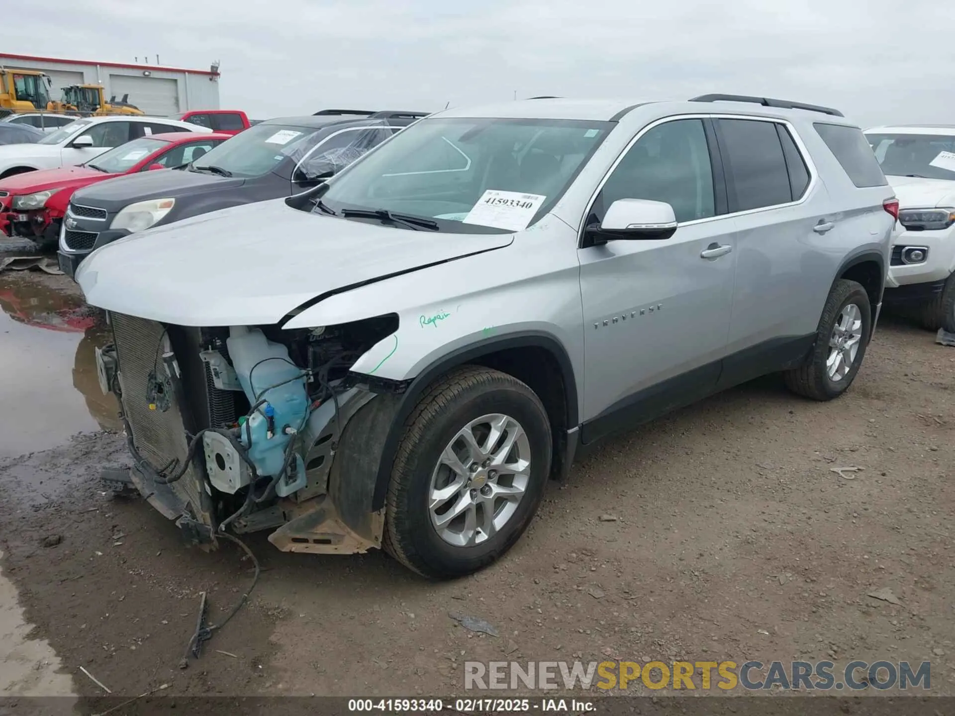 2 Фотография поврежденного автомобиля 1GNERGKW7KJ191071 CHEVROLET TRAVERSE 2019