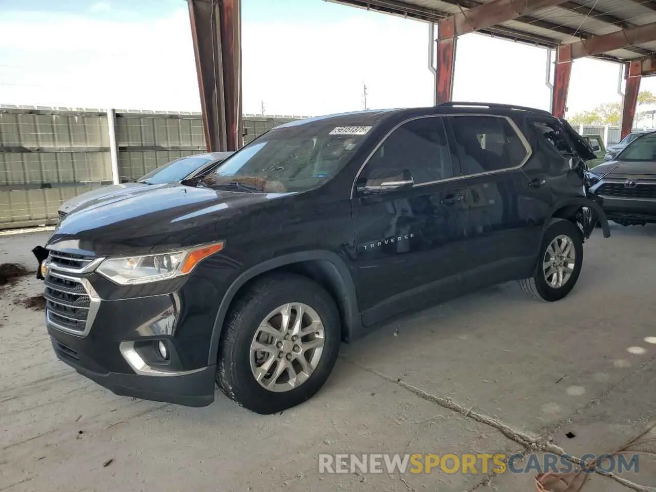 1 Photograph of a damaged car 1GNERGKW7KJ231388 CHEVROLET TRAVERSE 2019