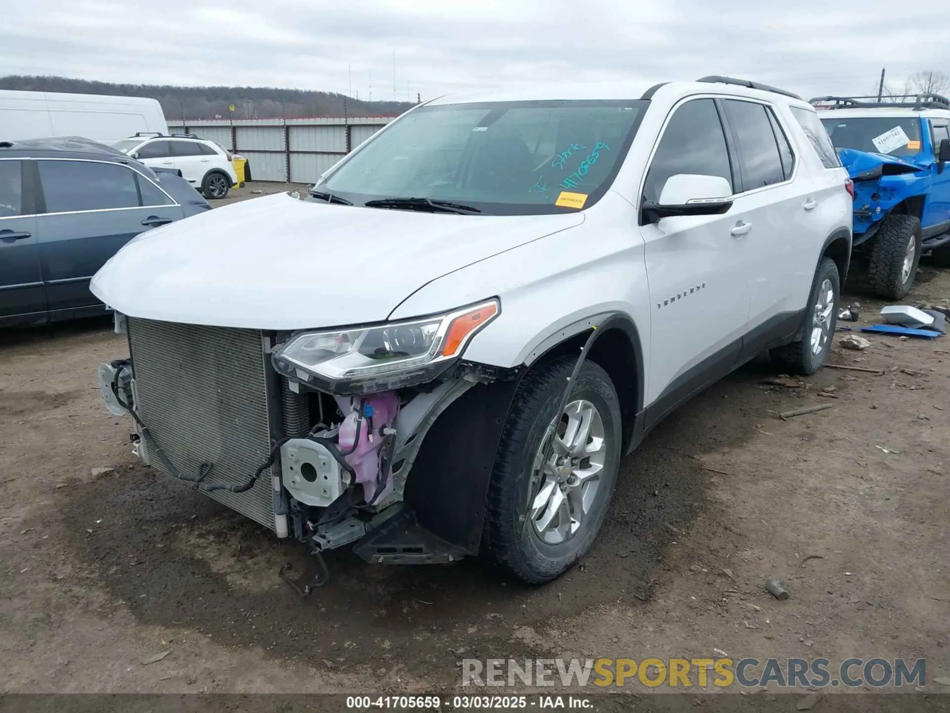 2 Photograph of a damaged car 1GNERGKW8KJ106481 CHEVROLET TRAVERSE 2019