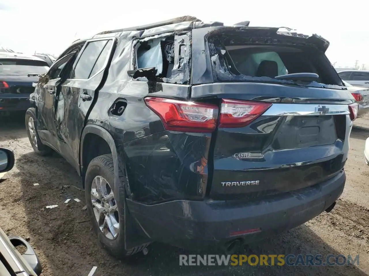 2 Photograph of a damaged car 1GNERGKW8KJ313002 CHEVROLET TRAVERSE 2019