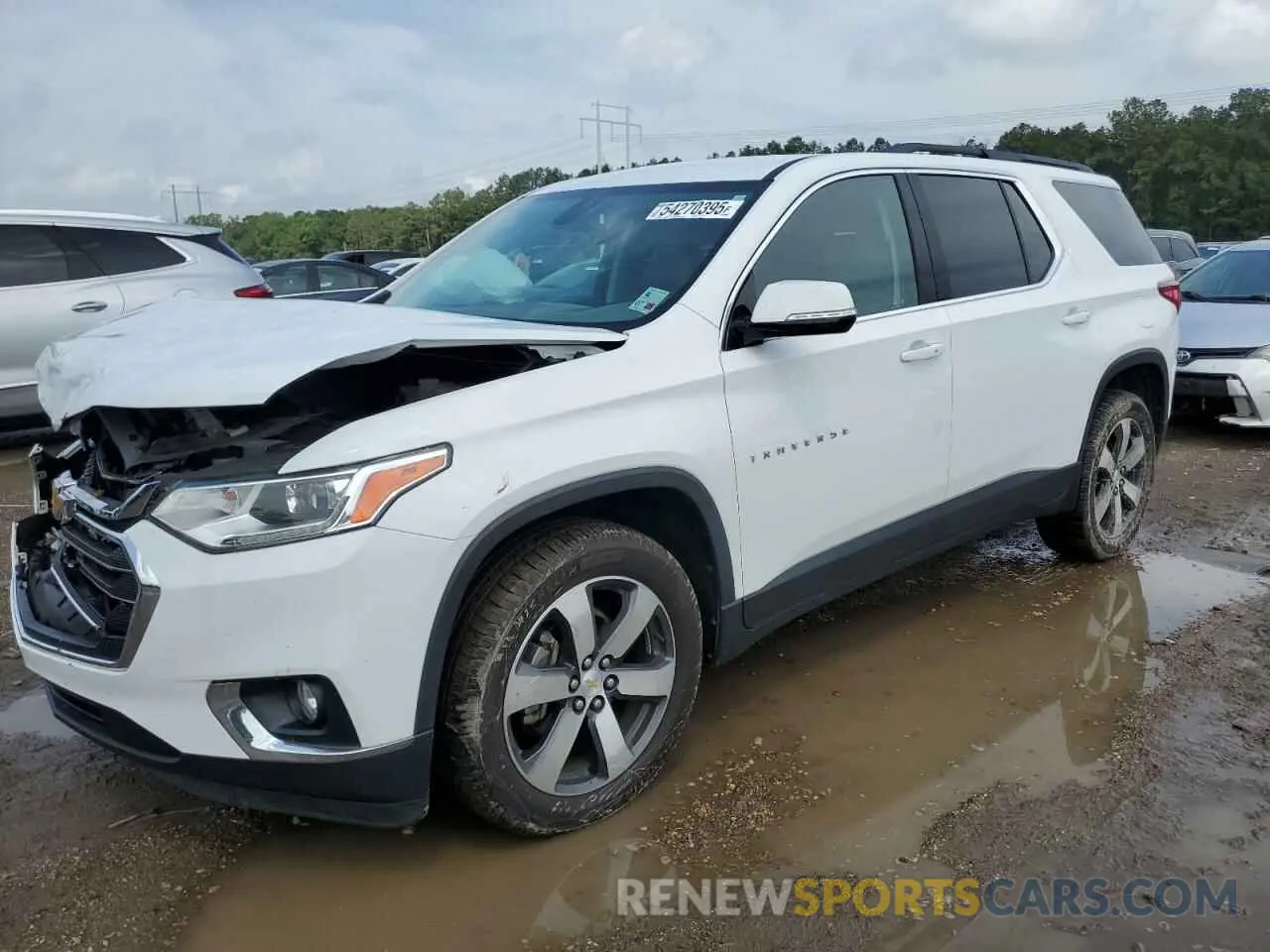 1 Photograph of a damaged car 1GNERHKW9KJ113297 CHEVROLET TRAVERSE 2019