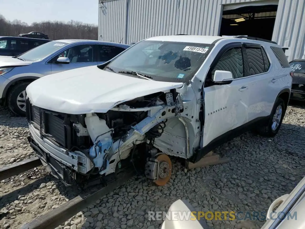 1 Photograph of a damaged car 1GNEVGKW7KJ288976 CHEVROLET TRAVERSE 2019