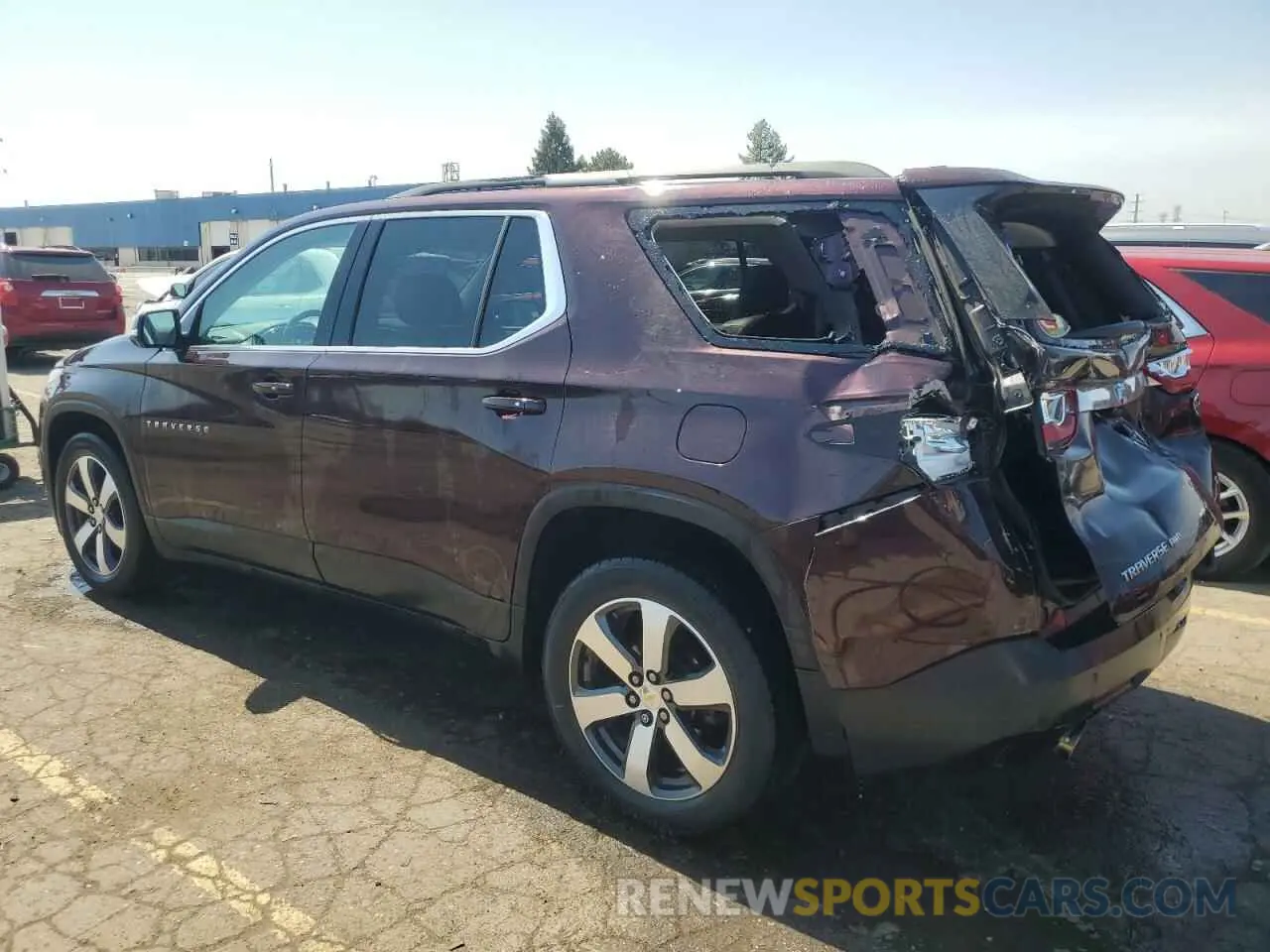 2 Photograph of a damaged car 1GNEVHKW9KJ186150 CHEVROLET TRAVERSE 2019
