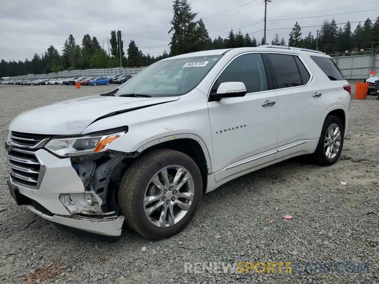1 Photograph of a damaged car 1GNEVJKW0KJ174475 CHEVROLET TRAVERSE 2019
