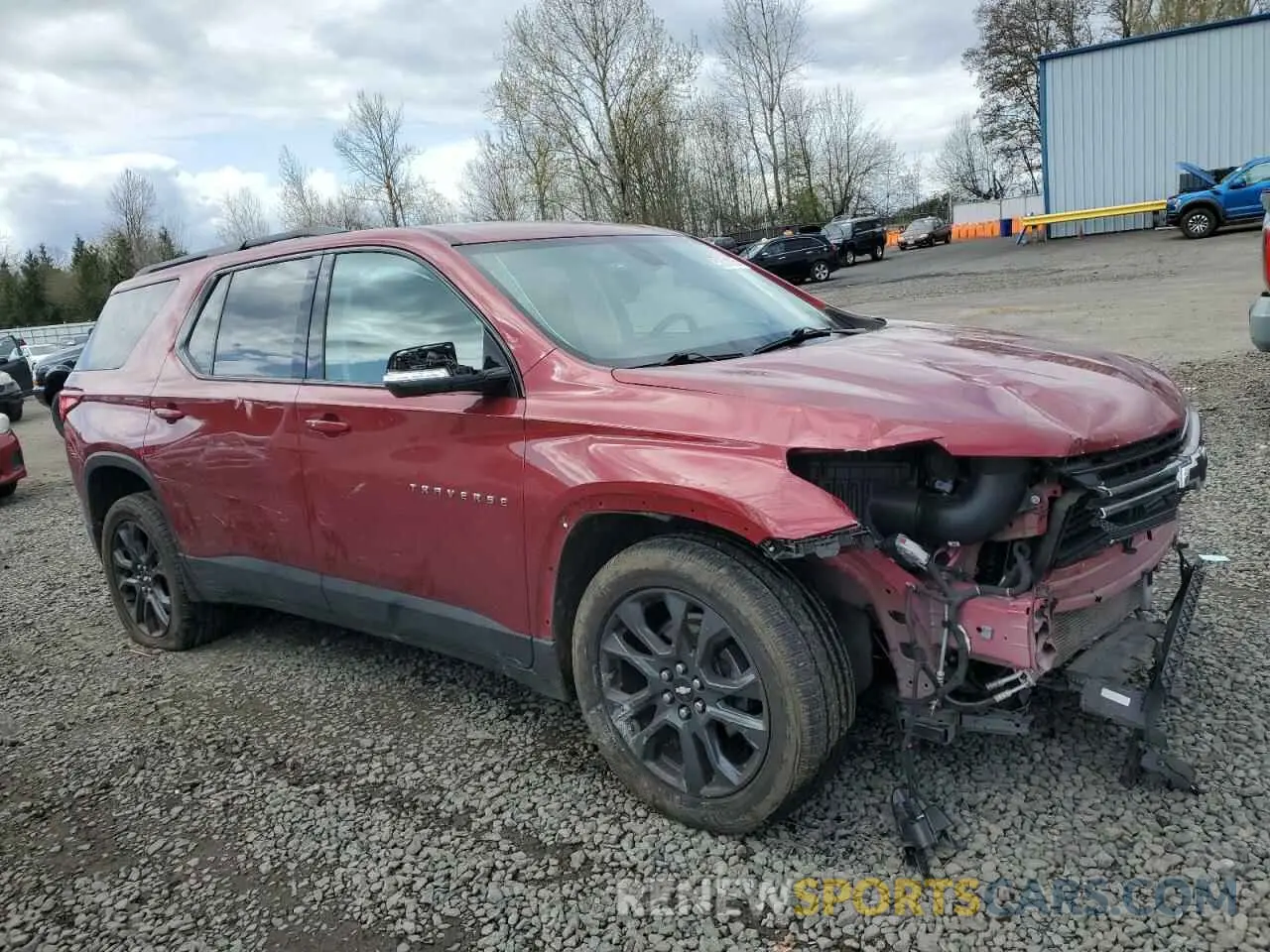 4 Фотография поврежденного автомобиля 1GNEVJKW4KJ127353 CHEVROLET TRAVERSE 2019