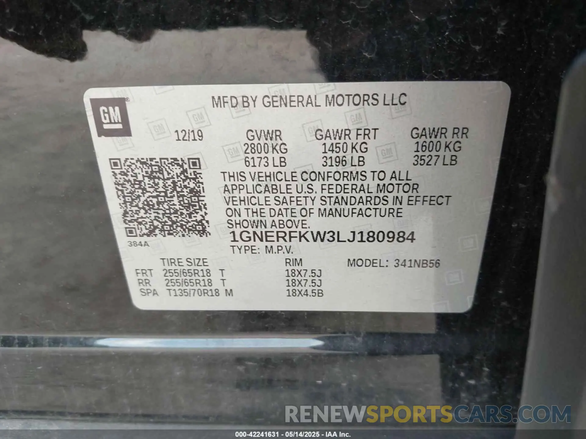 9 Фотография поврежденного автомобиля 1GNERFKW3LJ180984 CHEVROLET TRAVERSE 2020
