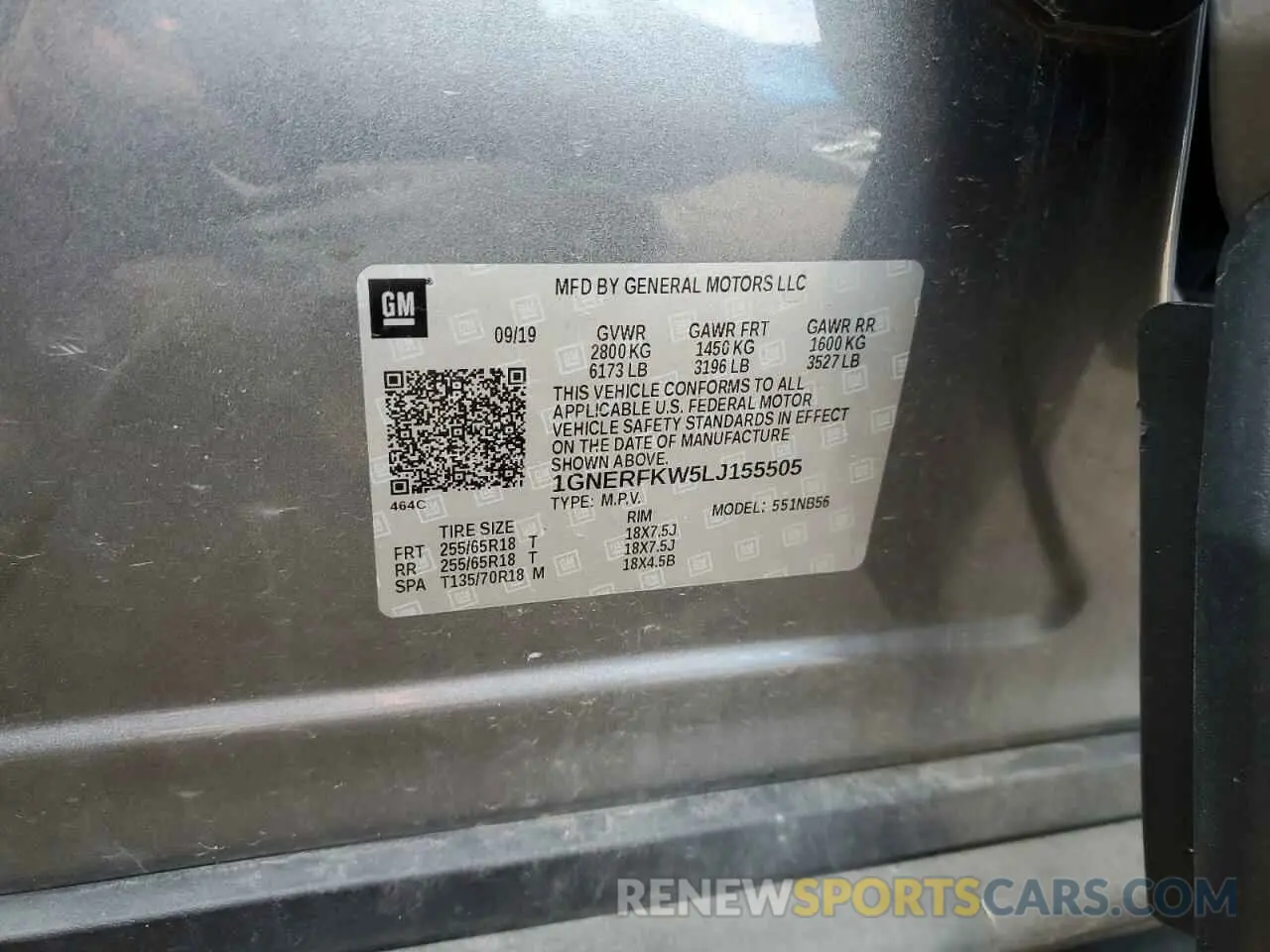 13 Фотография поврежденного автомобиля 1GNERFKW5LJ155505 CHEVROLET TRAVERSE 2020