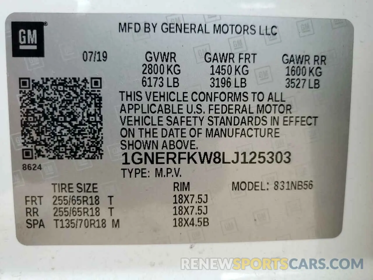 13 Фотография поврежденного автомобиля 1GNERFKW8LJ125303 CHEVROLET TRAVERSE 2020