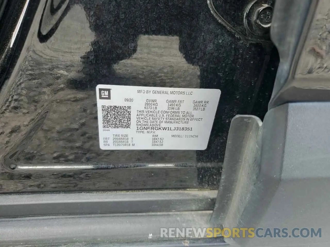 13 Фотография поврежденного автомобиля 1GNERGKW1LJ318351 CHEVROLET TRAVERSE 2020