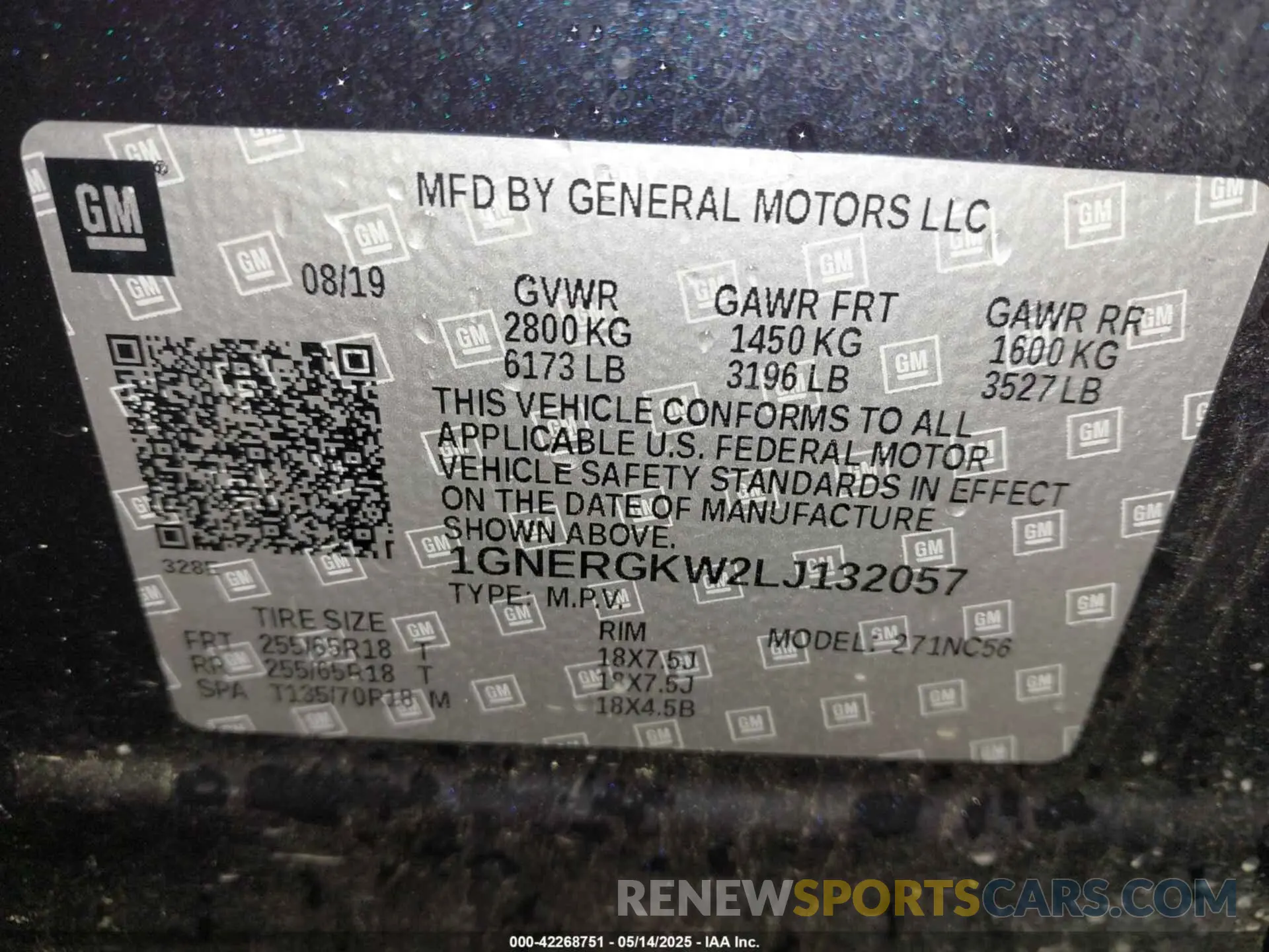 9 Фотография поврежденного автомобиля 1GNERGKW2LJ132057 CHEVROLET TRAVERSE 2020