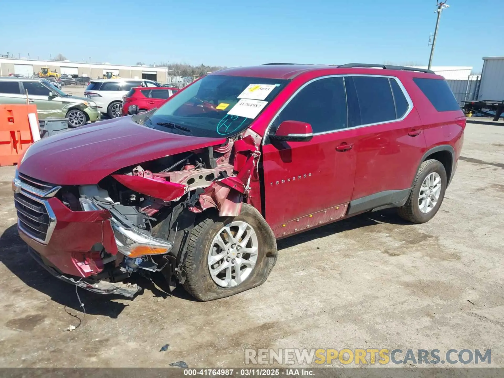2 Photograph of a damaged car 1GNERGKW2LJ210773 CHEVROLET TRAVERSE 2020
