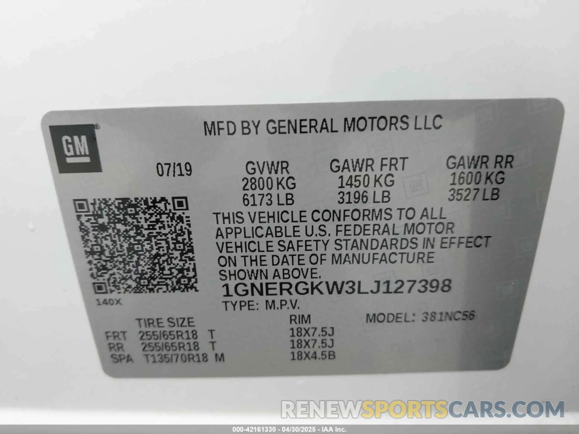 9 Фотография поврежденного автомобиля 1GNERGKW3LJ127398 CHEVROLET TRAVERSE 2020