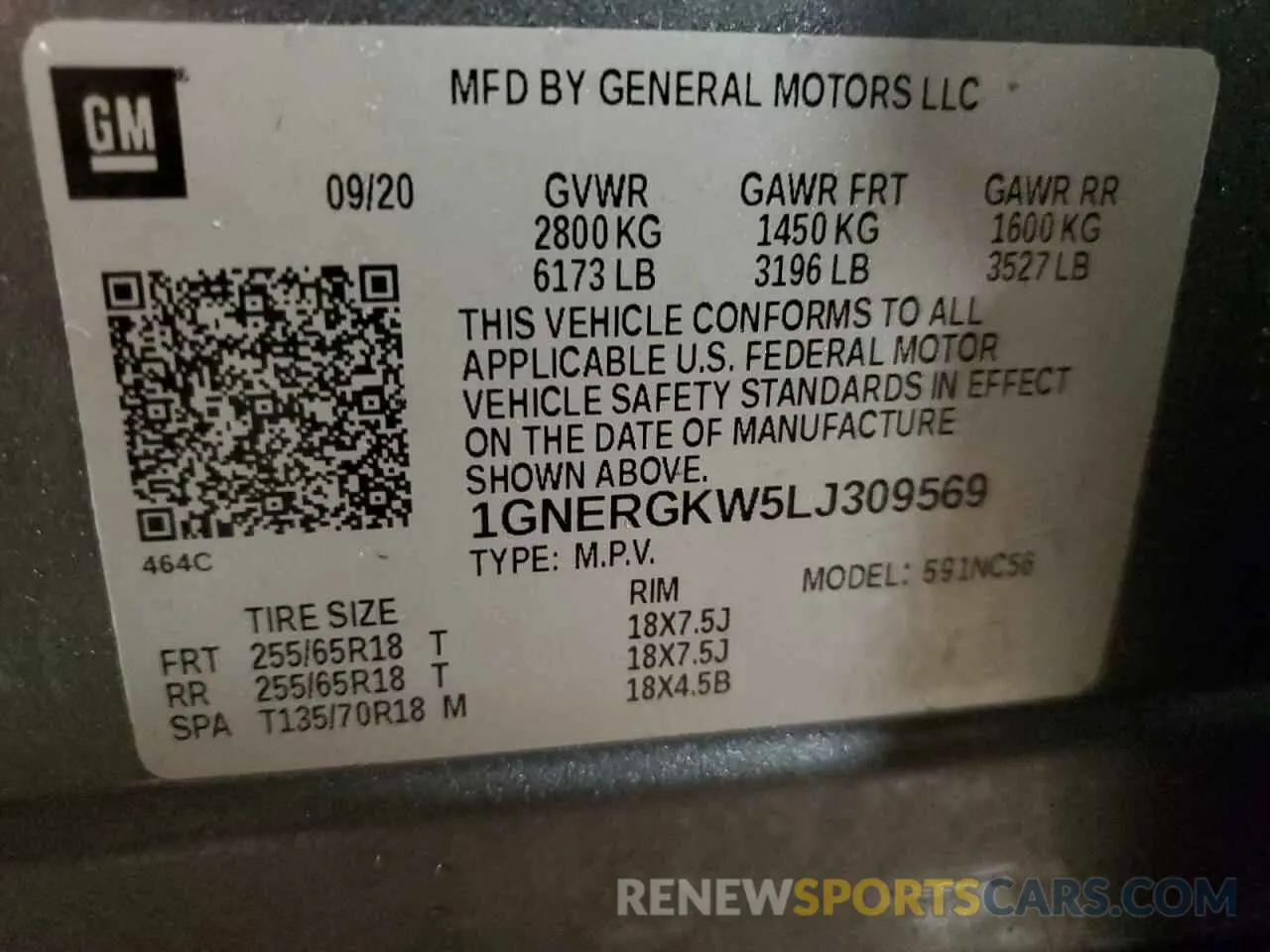 13 Фотография поврежденного автомобиля 1GNERGKW5LJ309569 CHEVROLET TRAVERSE 2020