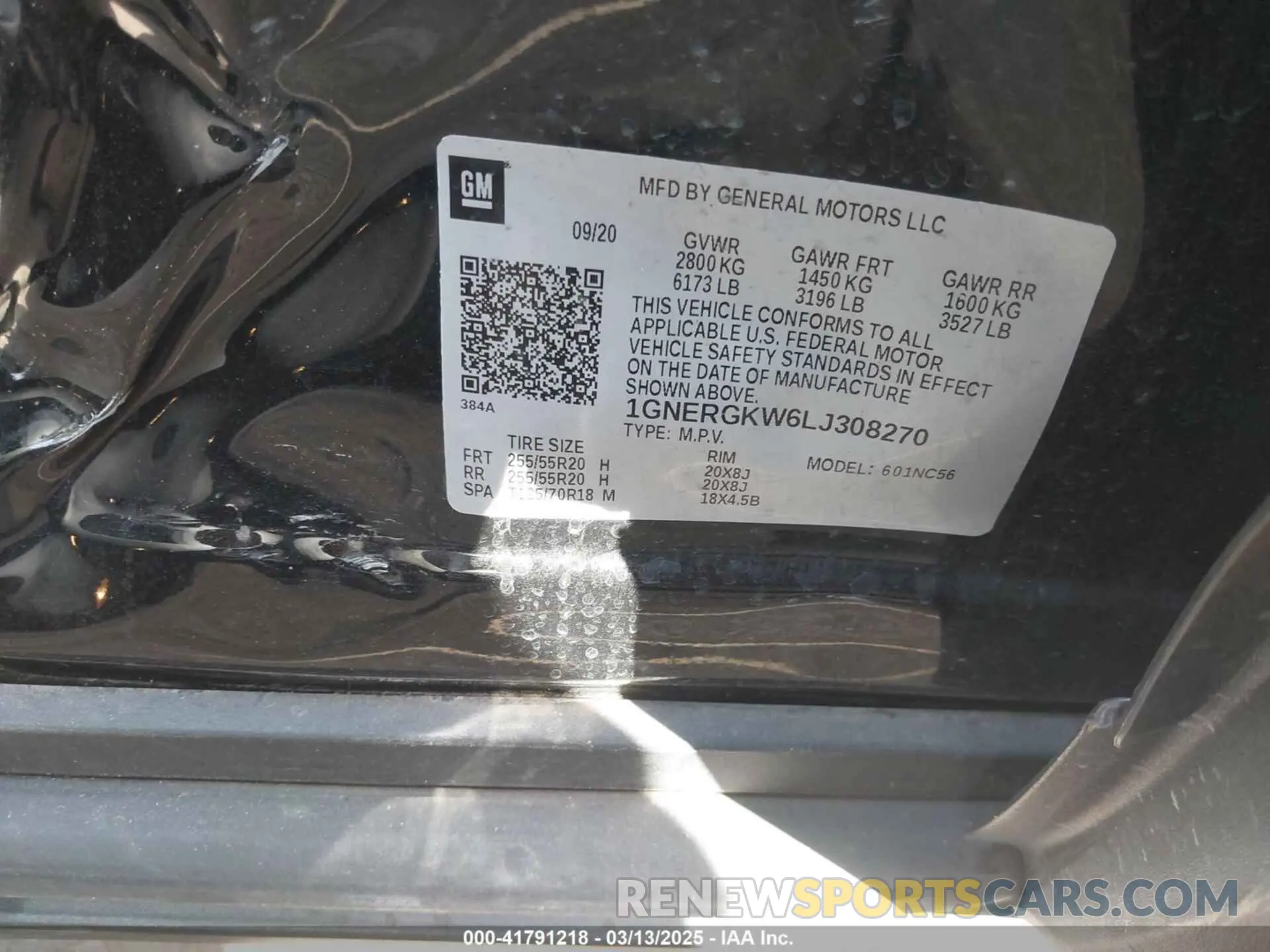 9 Фотография поврежденного автомобиля 1GNERGKW6LJ308270 CHEVROLET TRAVERSE 2020