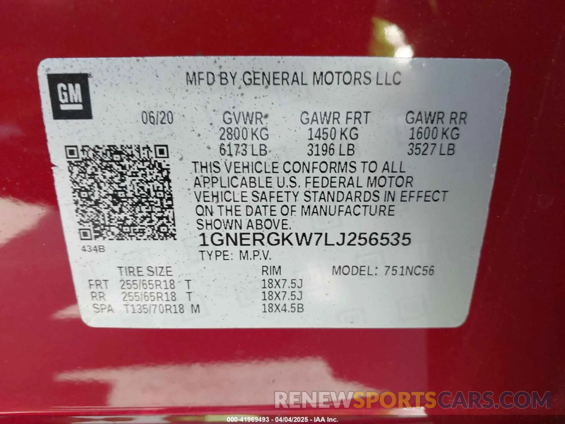 9 Фотография поврежденного автомобиля 1GNERGKW7LJ256535 CHEVROLET TRAVERSE 2020